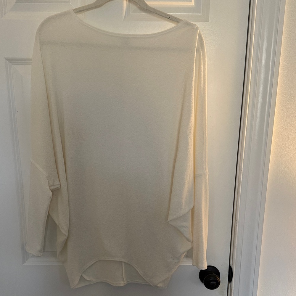 Francesca's Collections Cream Tunic Top - has a couple small marks